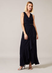 Lara Belted Dress Navy