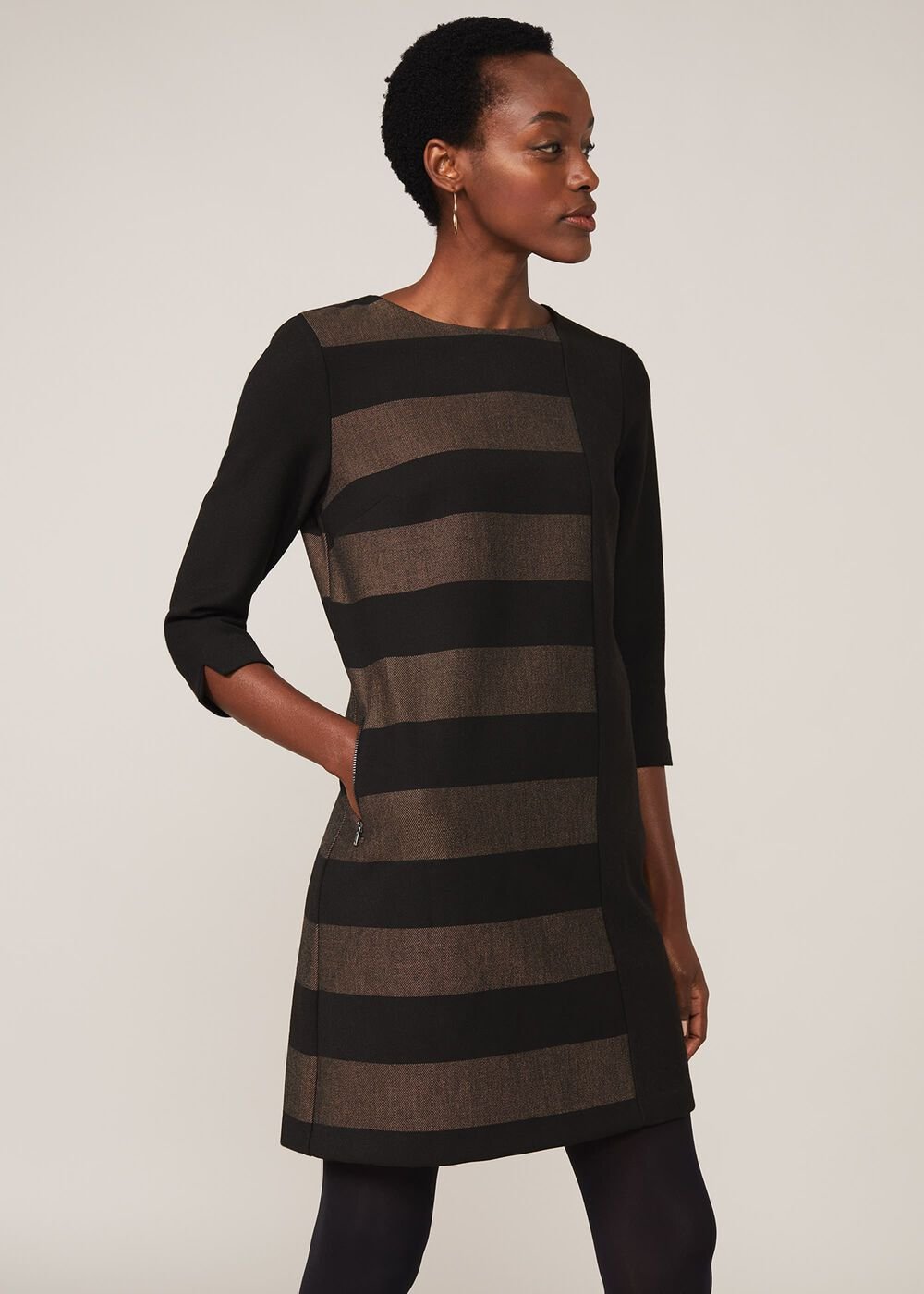 Sophie Sapphire Dress Black/Camel