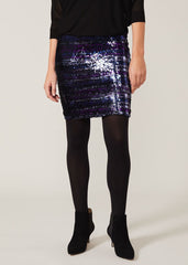 Geonna Sequin Knitted Dress Cobalt