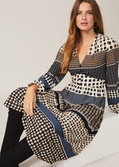 Jacinta Spot Print Dress Black Multi