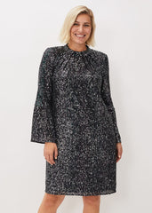 Henrika Embellished Shift Dress Multi-Coloured