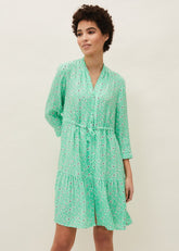 Diana Floral Swing Dress Green