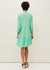 Diana Floral Swing Dress Green