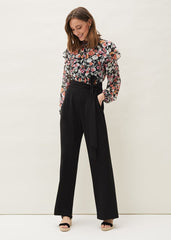 Sophie Floral Print Jumpsuit Black/Floral