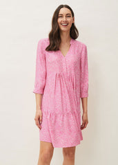 Penele Swing Dress Pink/Ivory