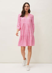 Penele Swing Dress Pink/Ivory