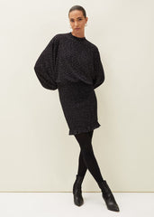 Becca Spot Print Dress Black/Ivory