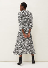 Phillipa Floral Midaxi Dress Black/Nude