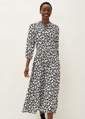 Phillipa Floral Midaxi Dress Black/Nude