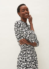 Phillipa Floral Midaxi Dress Black/Nude
