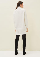 Nisha Roll Neck Jumper Dress Winter White