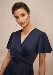 Nancie Eclipse Hem Dress Navy