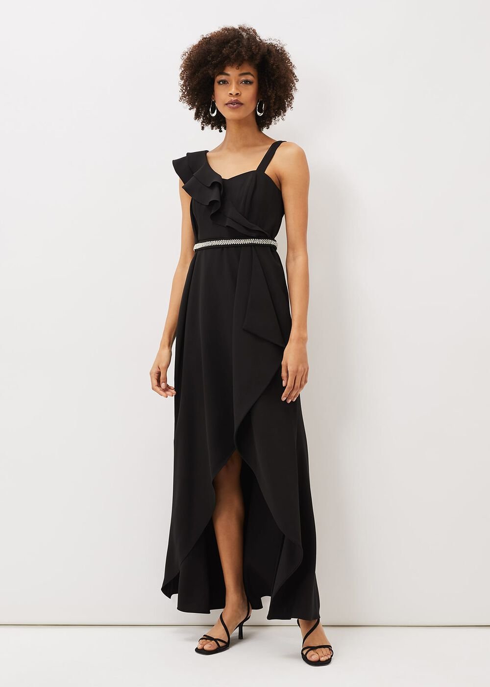 Patsie Elipse Hem Maxi Dress Black