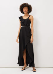 Patsie Elipse Hem Maxi Dress Black