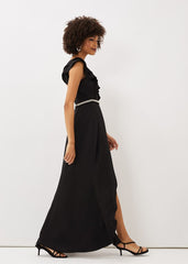 Patsie Elipse Hem Maxi Dress Black