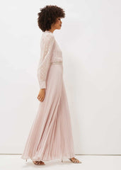 Charley Pleated Spot Print Jumpsuit Mauve
