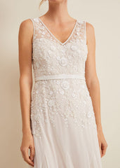 Annalise Beaded Wedding Dress Porcelian