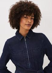 Cecile Denim Wide Leg Jumpsuit Denim