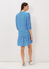 Penele Swing Dress Blue/Ivory