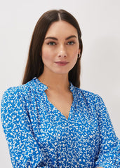Penele Swing Dress Blue/Ivory