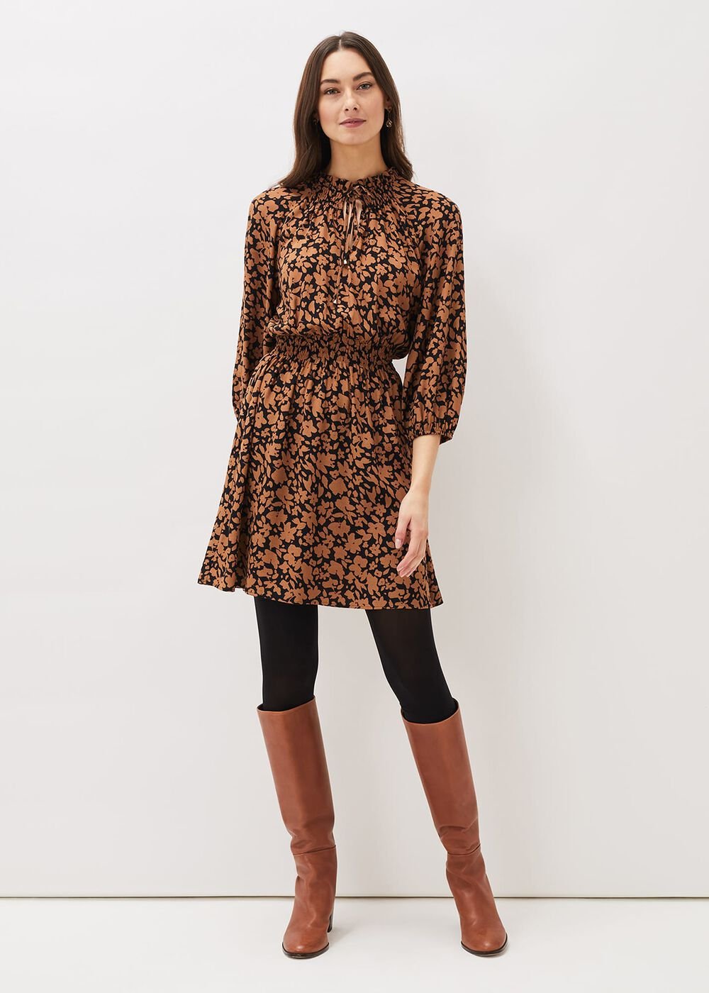 Phillipa Swing Dress Black/Tan