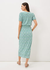 Melani Ditsy Print Midaxi Dress Multi-Coloured
