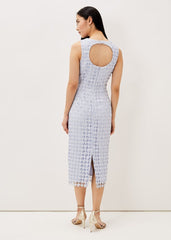 Novah Lace Midi Dress Sky Blue