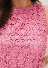 Novah Lace Midi Dress Candy Pink