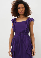 Bailey Pleated Dress Violet