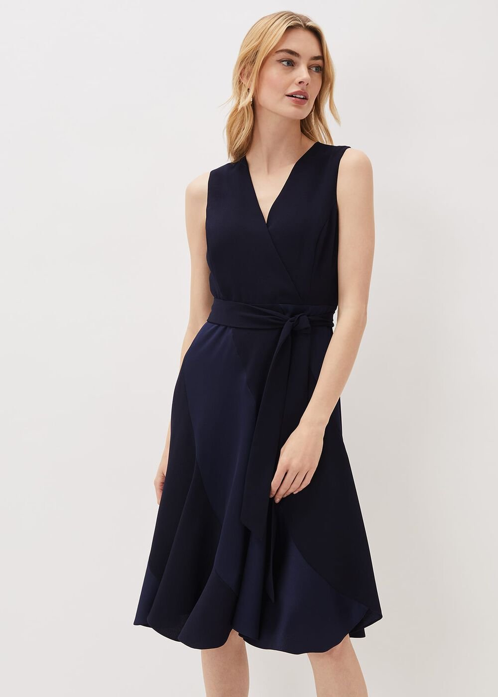 Philis Panelled Dress Navy