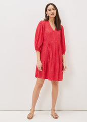 Penele Print Swing Dress Pink/Red