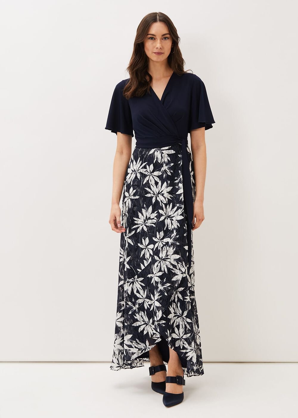Brogan Lace Skirt Maxi Dress Navy/Ivory