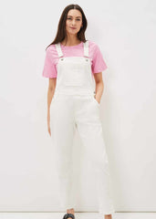 Khari Denim Dungarees White