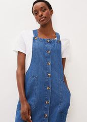 Irena Denim Pinafore Dress Denim