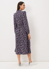 Shay Floral Midi Dress Purple/Pink