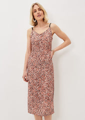 Ellerie Printed Slip Dress Natural