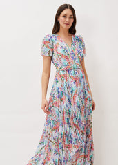 Cleo Floral Midaxi Dress Cherry/Multi