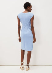 Adeliade Tie Front Dress Pale Blue