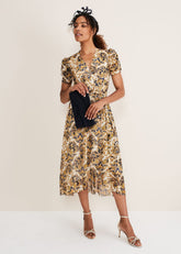 Floriana Shimmer Dress Gold/Multi