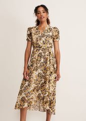 Floriana Shimmer Dress Gold/Multi