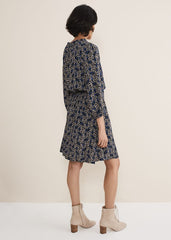 Phillipa Floral Swing Dress Navy