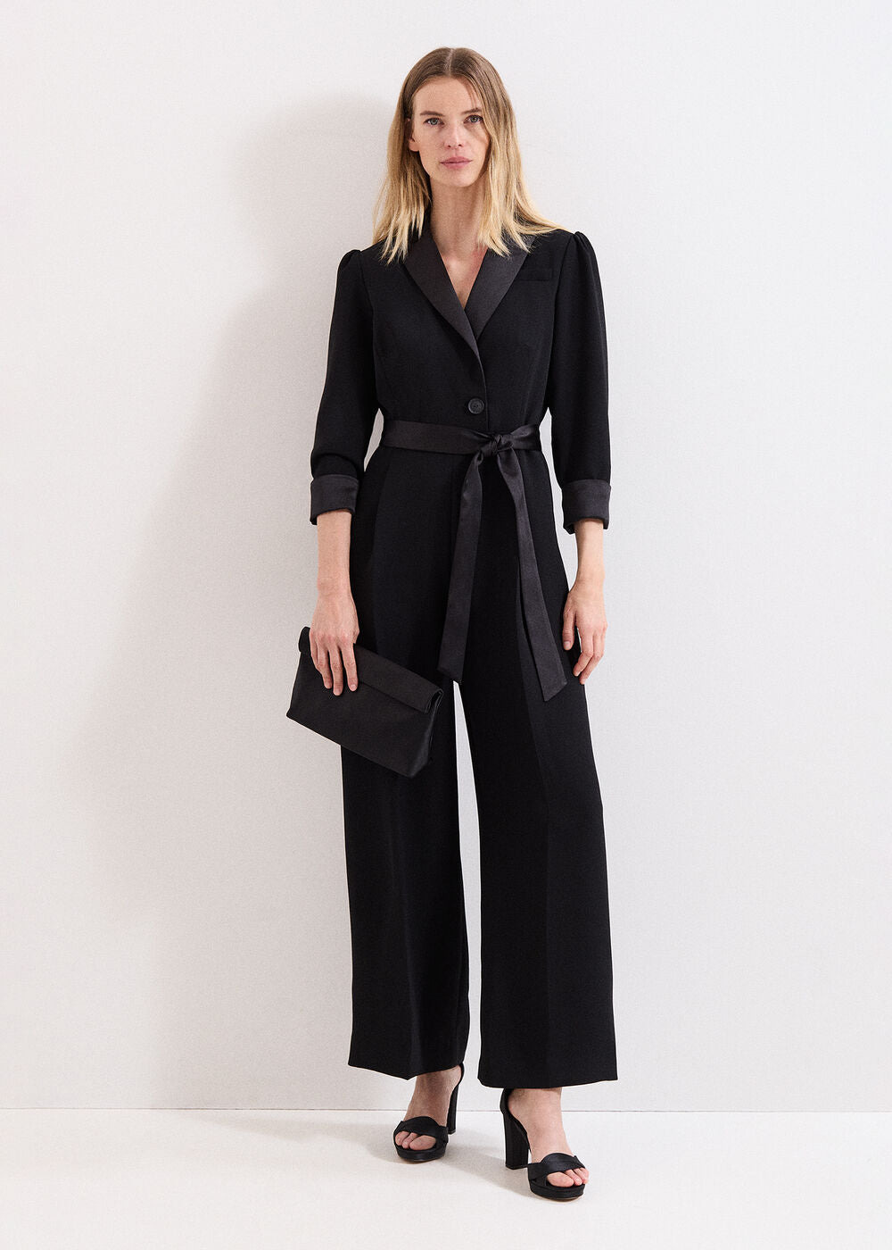 Kylie Tux Jumpsuit Black