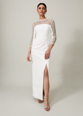 Belle Embellished Maxi Dress Ivory