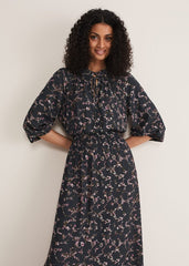 Phillipa Marble Print Midaxi Dress Carbon/Multi