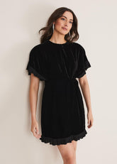 Gianna Velvet Dress Black