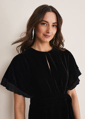 Gianna Velvet Dress Black