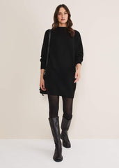 Eliana Knitted Jumper Dress Black