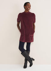 Elektra Corduroy Dress Burgundy
