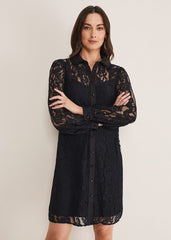 Maisy Lace Swing Dress Black