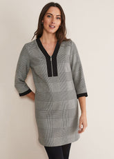 Soraya Check Midi Dress Black/White